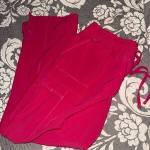 Pink scrub pants